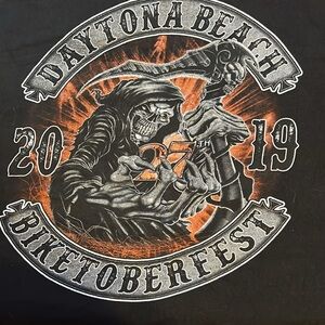 Black Graphic Grim Reaper Men's Shirt 2019 Daytona Beach Biketoberfest 3x